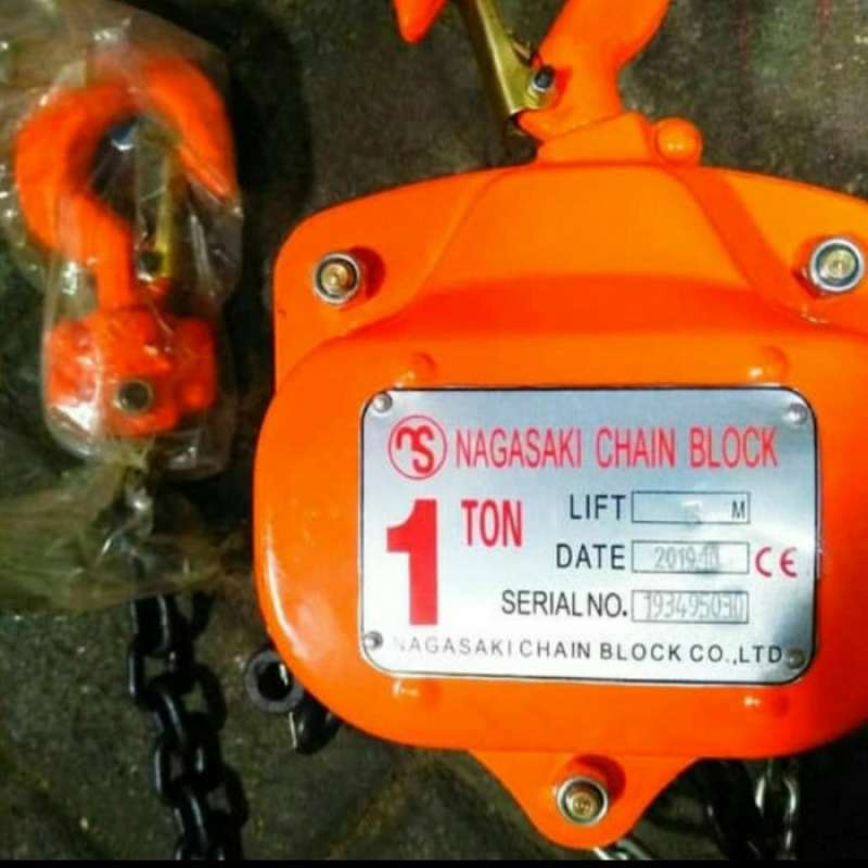 Promo (GJT) Chain block takel manual NAGASAKI 1 TON x 5 mtr Diskon 23% ...