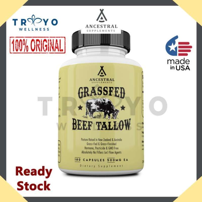 Jual Grass Fed Beef Tallow from Suet Ancestral Supplements 180 kapsul