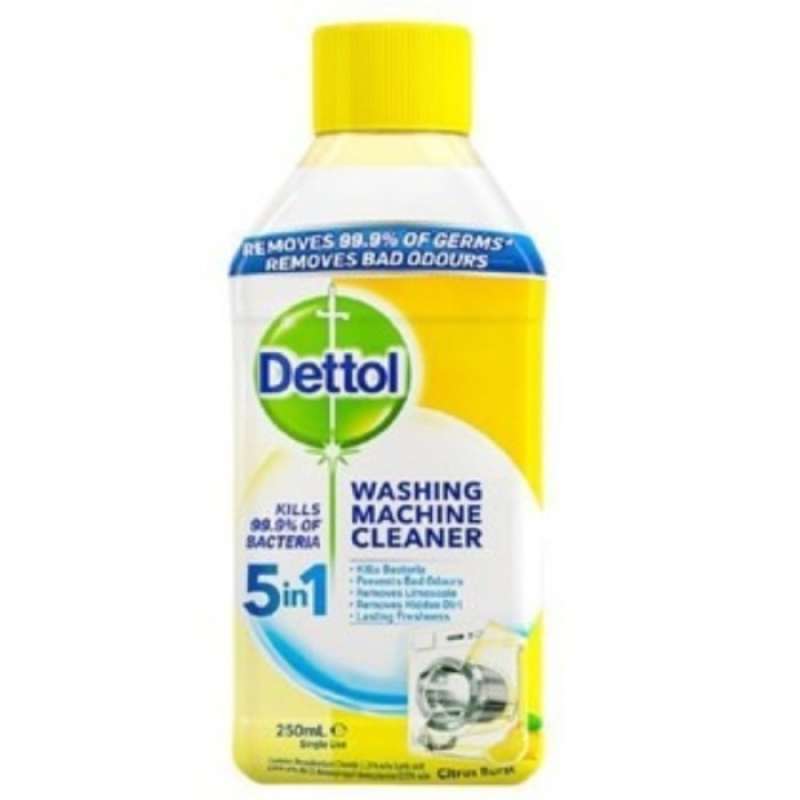 Promo dettol washing machine cleaner 5 in 1 250ml lemon flavor Diskon