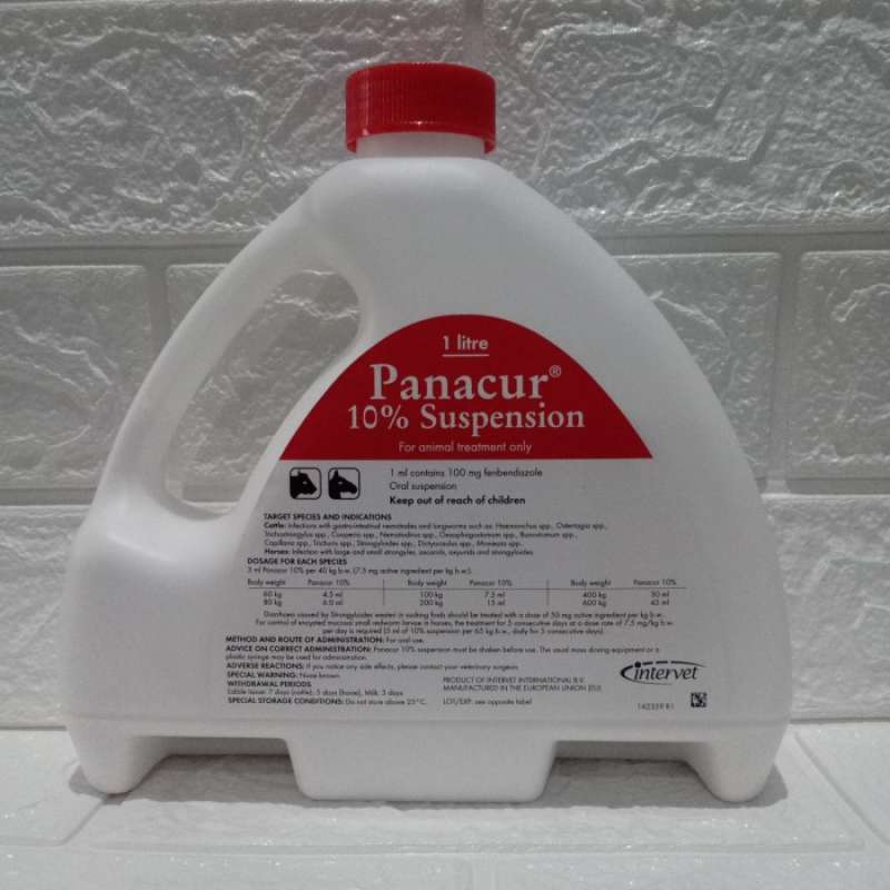 Promo Panacur 1liter 10 persen suspension obat cacing hewan Diskon 23% ...