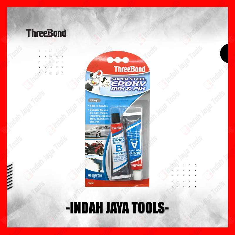 Jual THREEBOND Super Steel Epoxy 5 Menit Mix & Fix Plastic Lem Besi