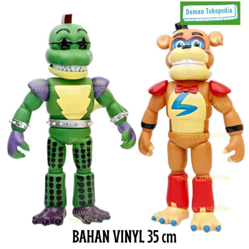 Promo Mainan Glamrock Freddy Montgomery Gator fnaf Action Figure 35cm