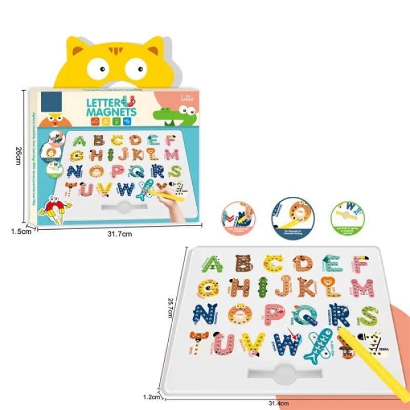 Promo Mainan Edukasi ABC Letter Tracing Magnetic DrawingAlphabet ABC ...