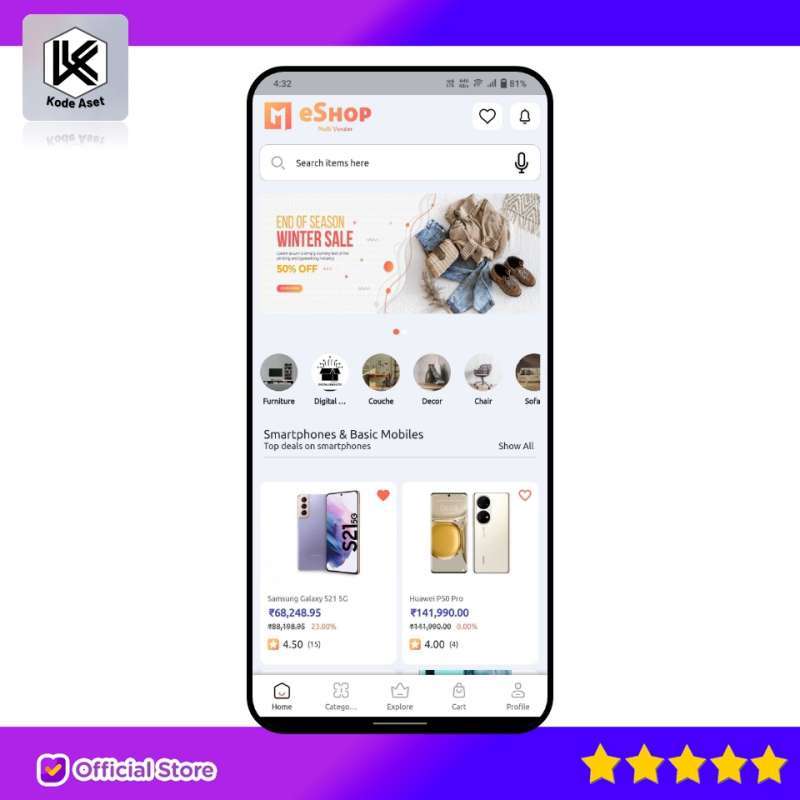 Jual Source Code Aplikasi Eshop - Multi Vendor Ecommerce App ...