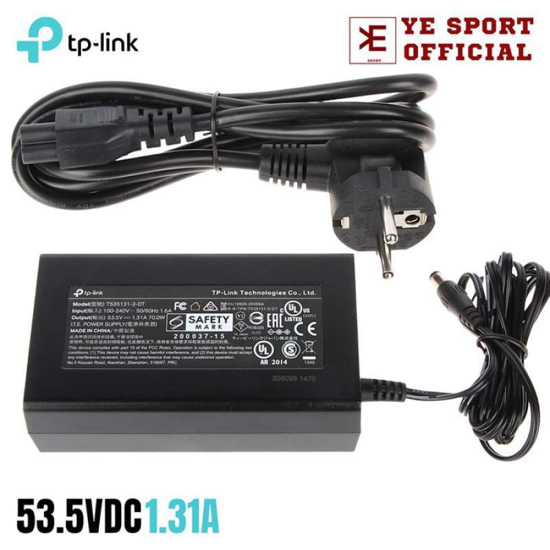 Promo Adaptor Original Tplink 53V 53.5V 1.31A 70.0W T535131-2-Dt Poe ...