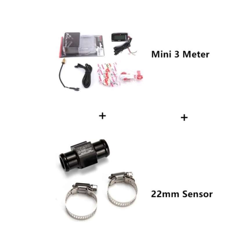 Promo KOSO Mini 3 In 1 Voltmeter / Water Temperatur / Jam Sensor