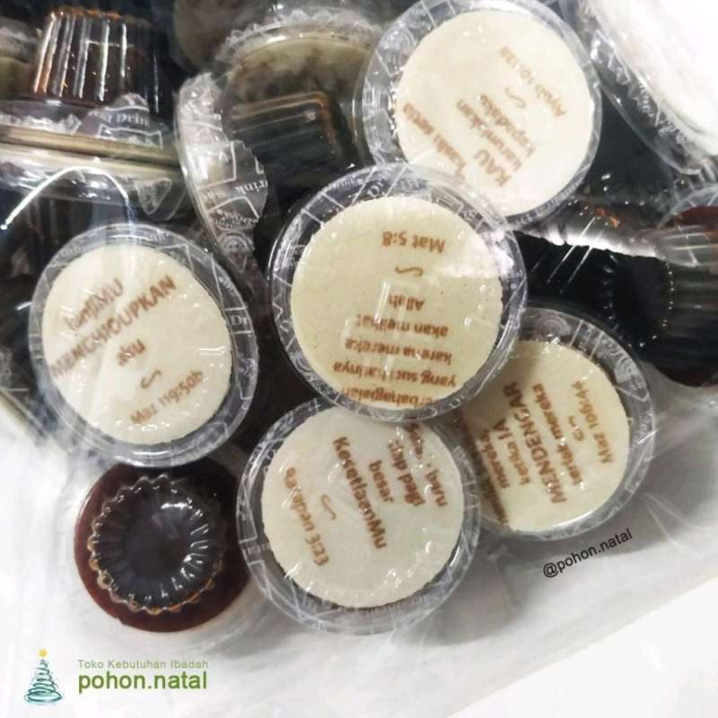 Jual Anggur Cup Ros Gung & Hosti Roti Polos Perjamuan Kudus Isi 50 Di ...
