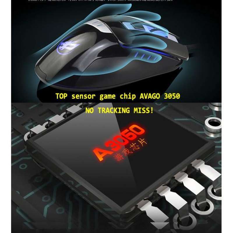 Jual Mouse Gaming Warwolf T2 Fast Response Tracking Sensor Speed ...