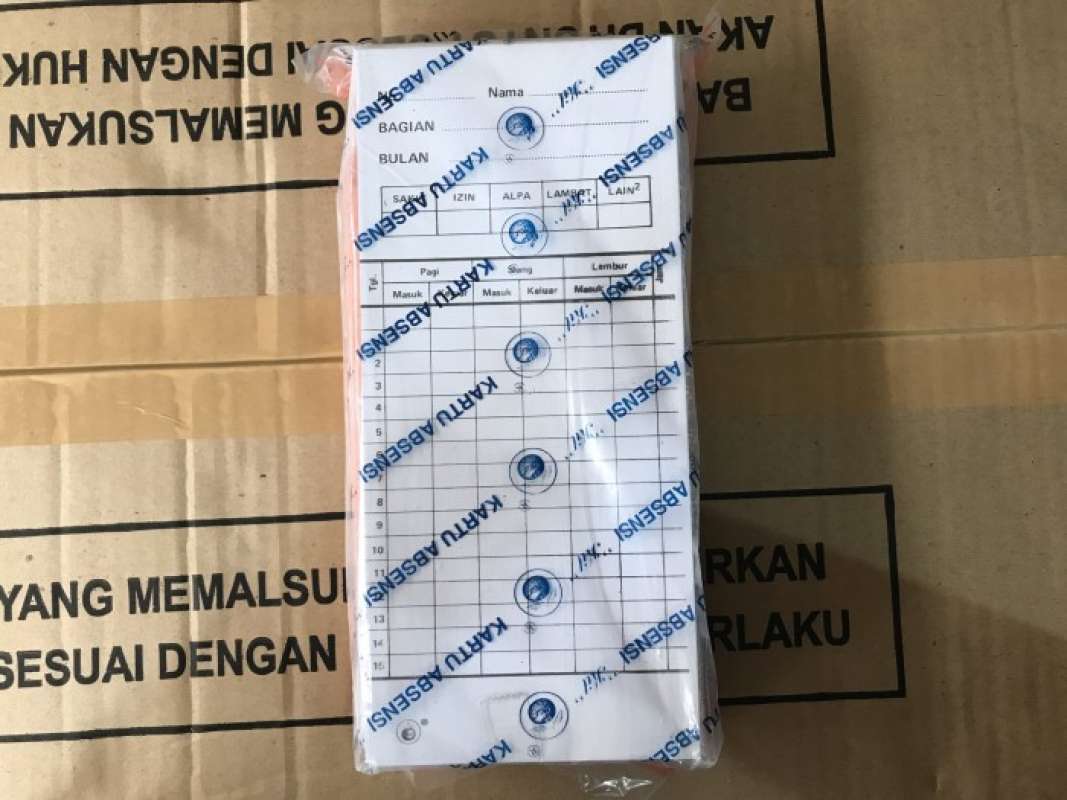 Jual kartu absensi di Seller Retail Indo Global - Cengkareng Timur ...