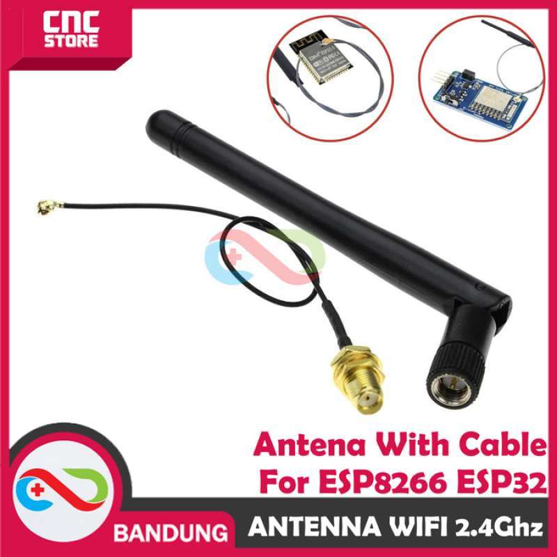 Promo Antenna Wifi 2.4G 2.4Ghz With Sma Cable For Esp8266 Esp32 Terbaru ...
