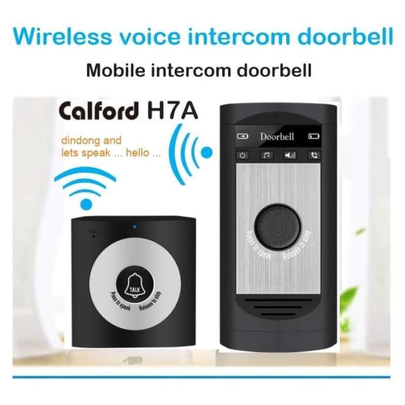 Promo Bell + Intercom Wireless 2 Way Voicetalk Long Range - Calford H7a ...