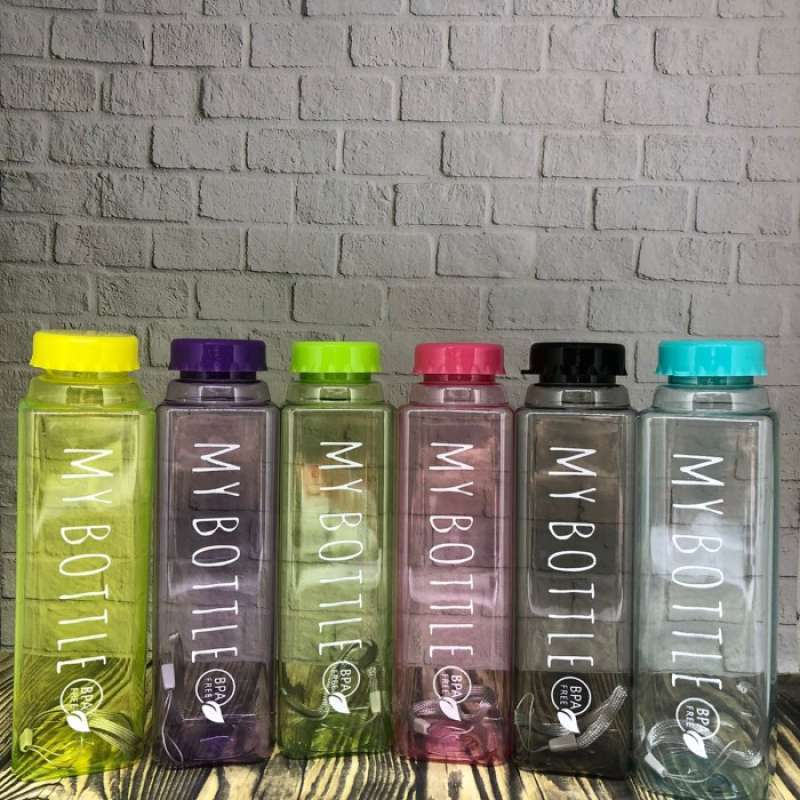 Promo [grosir 1 Dus Isi 100]botol My Bottle Kotak Botol Kotak Mix Warna ...