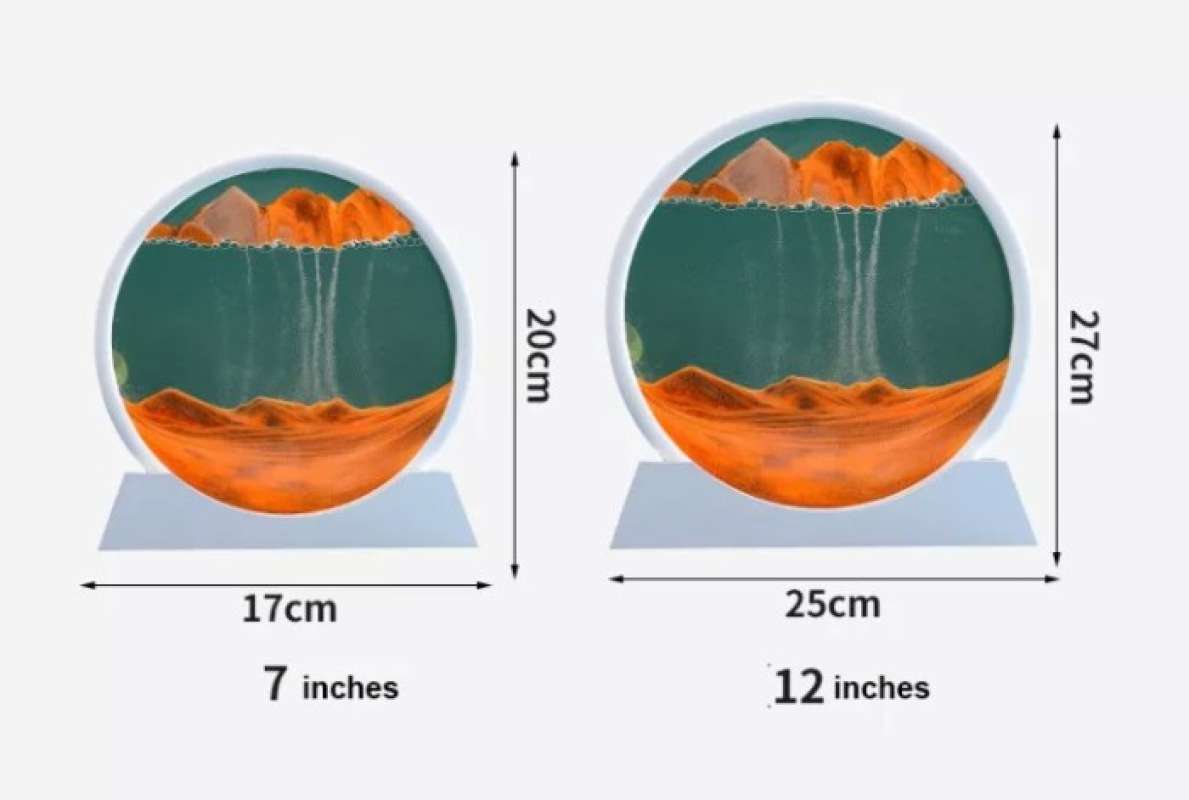 Promo Moving sandscape Moving Sand Painting art picture ROUND FRAME