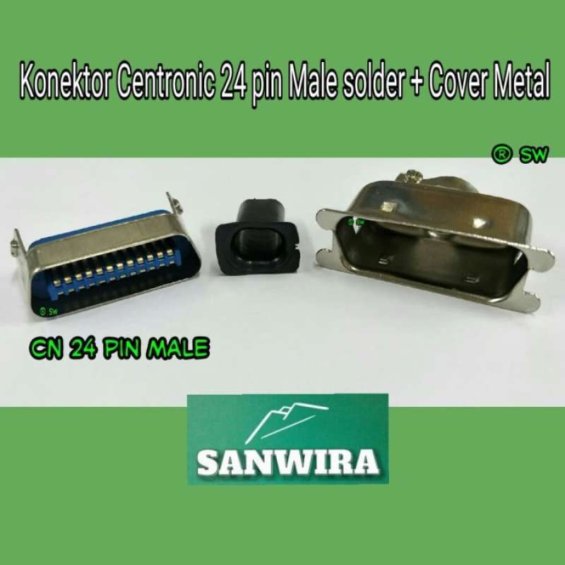 Promo Konektor Centronic 24 Pin Male Solder + Cover Metal Diskon 23% Di ...
