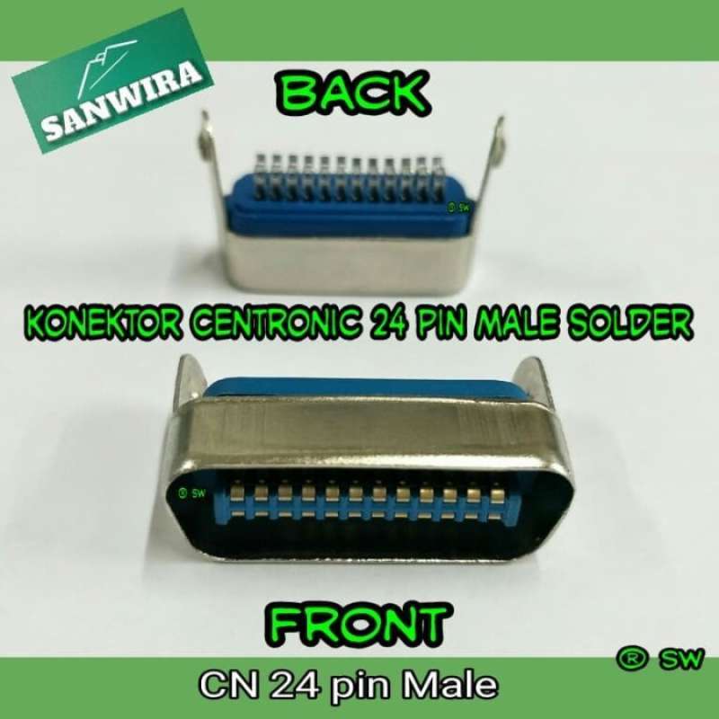 Promo Konektor Centronic 24 Pin Male Solder + Cover Metal Diskon 23% Di ...