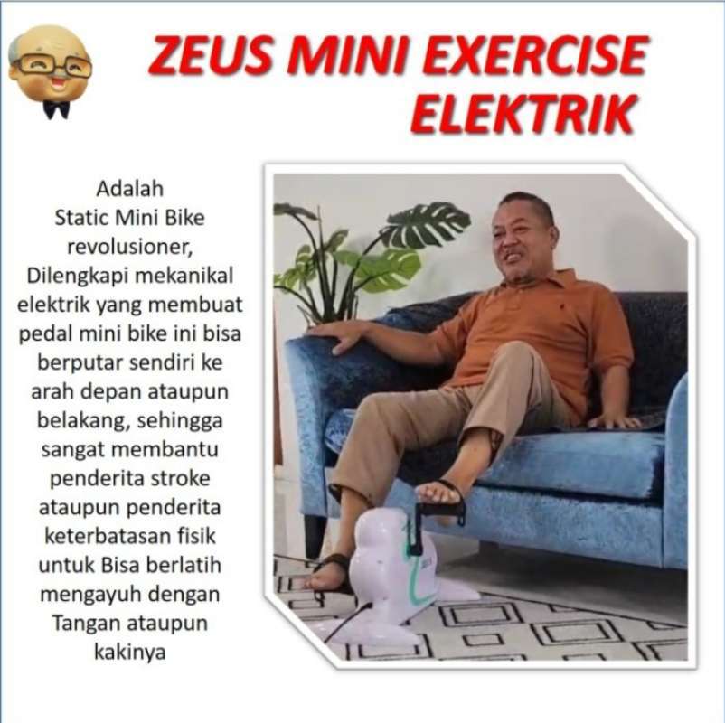 Jual Zeus Mini Exercise Electric Bike Sepeda Statis Elektrik Sport ...