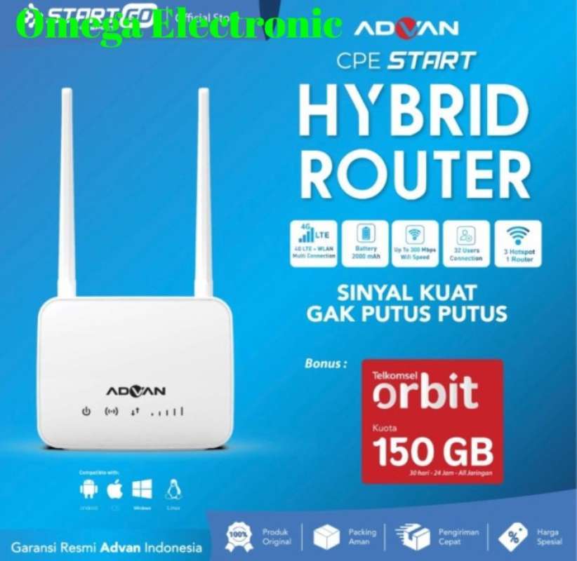 Jual Advan CPE Home Router Modem 4G LTE Telkomsel Orbit Wifi Hybrid