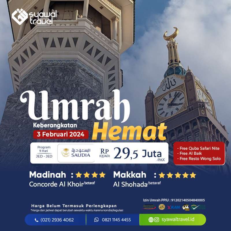 Harga Umrah Hemat April Terbaru: Pilihan Tepat untuk Menjalankan Ibadah