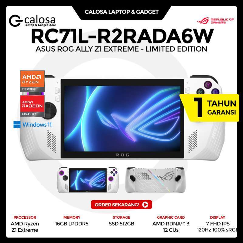 Promo ASUS ROG ALLY RC71L R2RADA6W Z1 EXTREME RAM 16GB SSD 512GB WIN11 ...