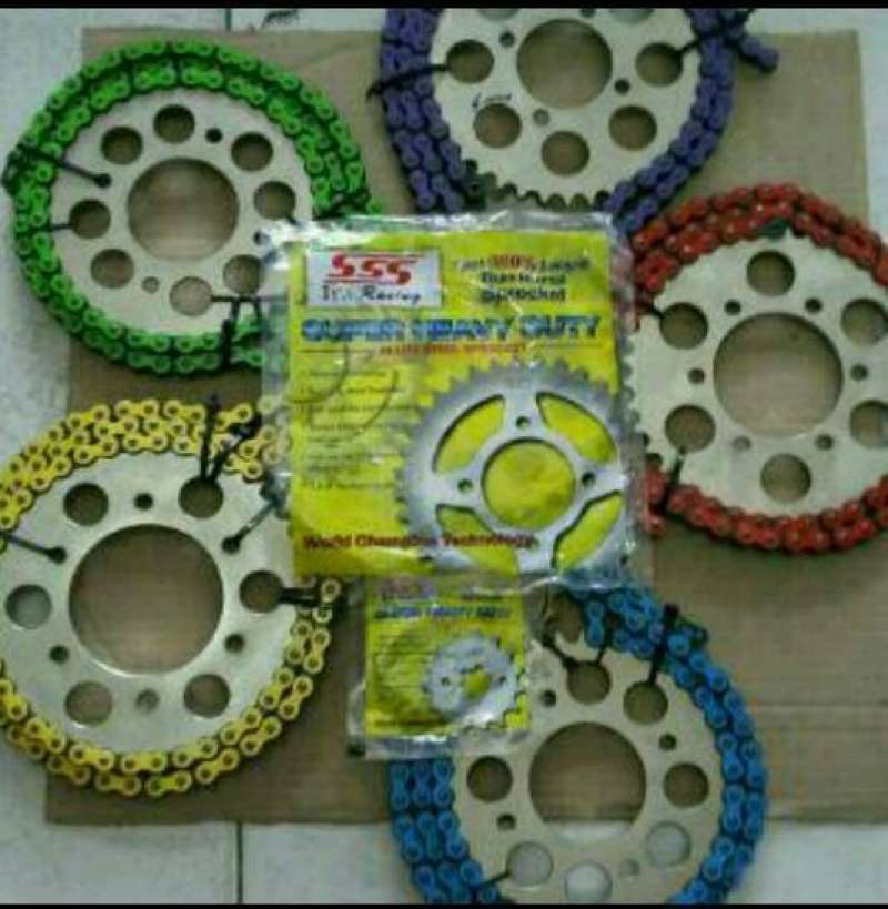 Jual Gear Set Sss Original Vixion Lama/new Rantai Osaki Warna 415 126 L