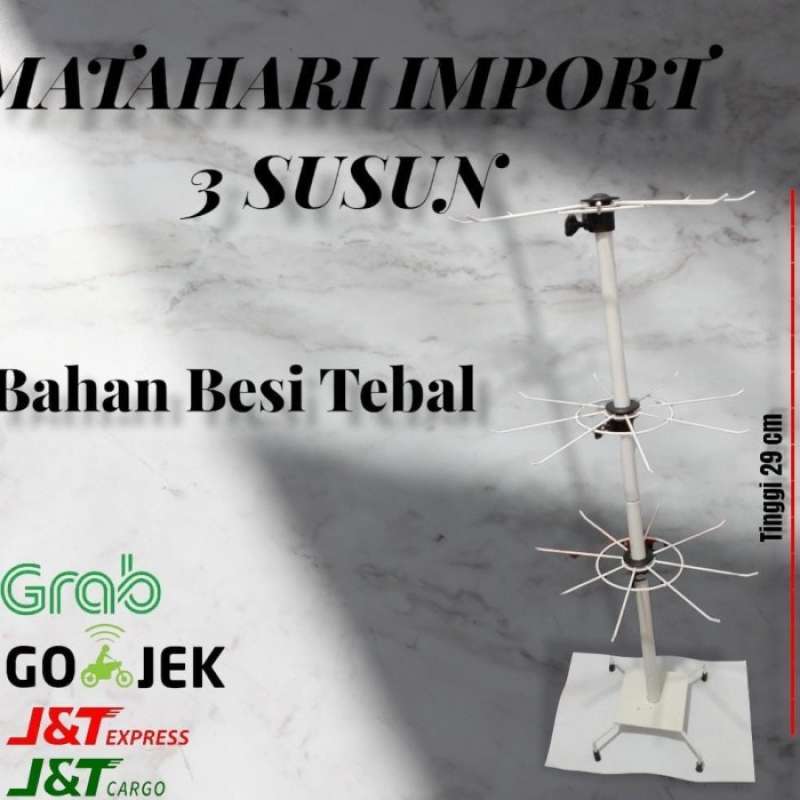 Promo Rak Display Putar Matahari 3 Susun Besi Kuat Tebal Impor Display ...