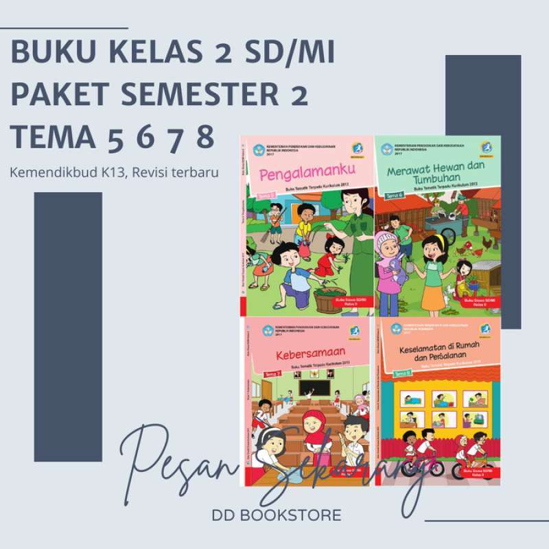 Promo Buku Tematik Kelas 2 Sd Paket Semester 2 Tema 5 6 7 8 Diskon 27% ...