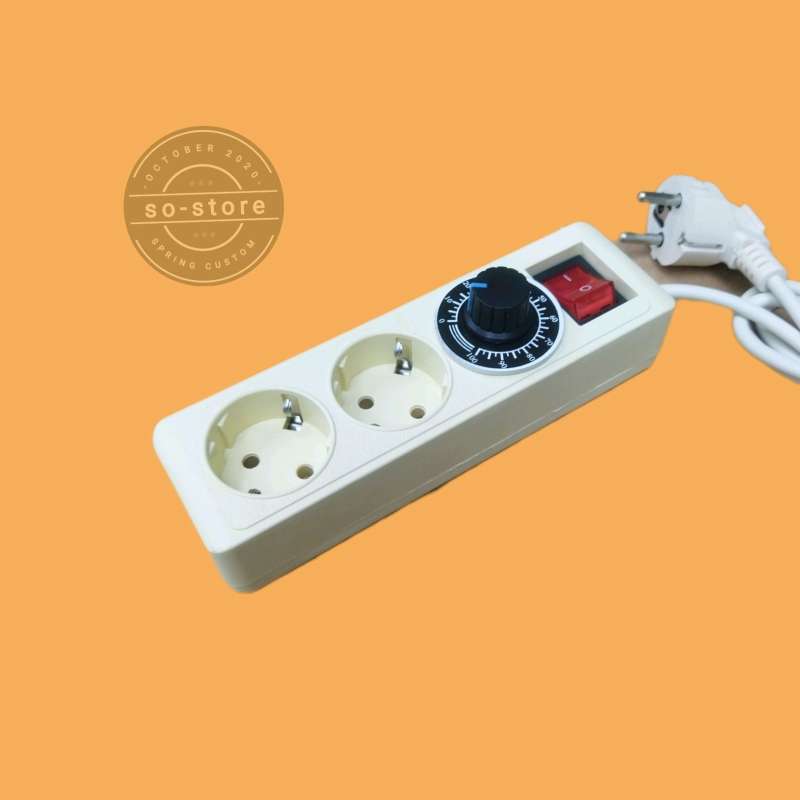 Jual Dimmer Gerinda 2000W Stop Kontak 2 Lubang di Seller sostore