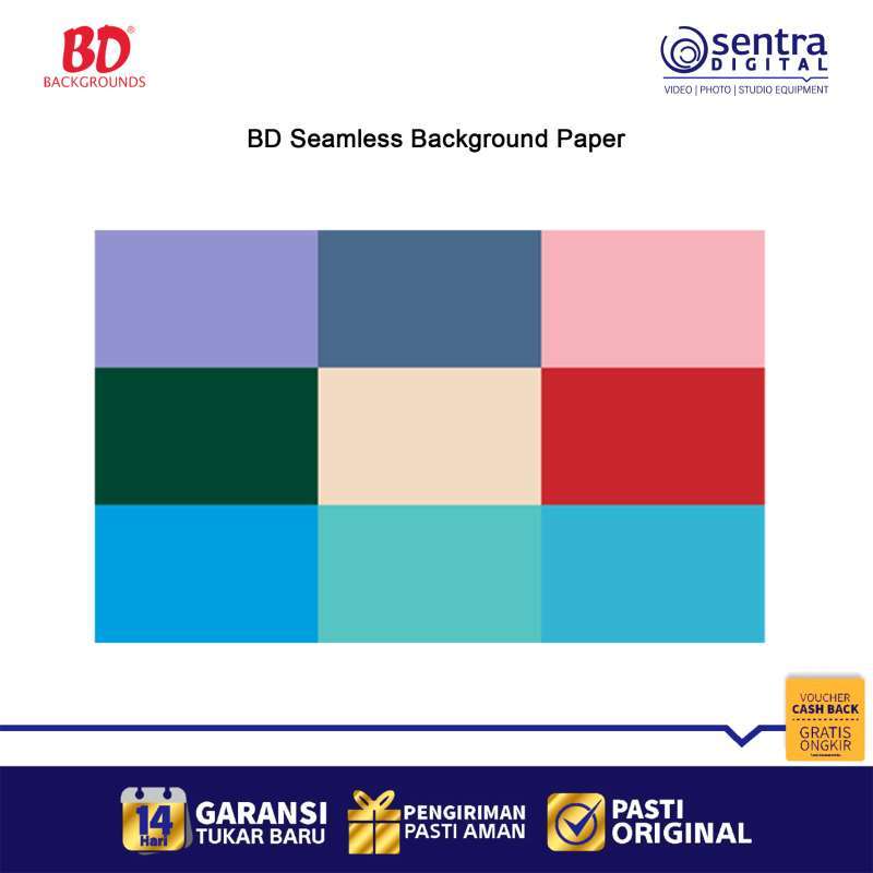 Jual BD Seamless Background Paper / kertas ( 2.72 x 11m ) Aqua di