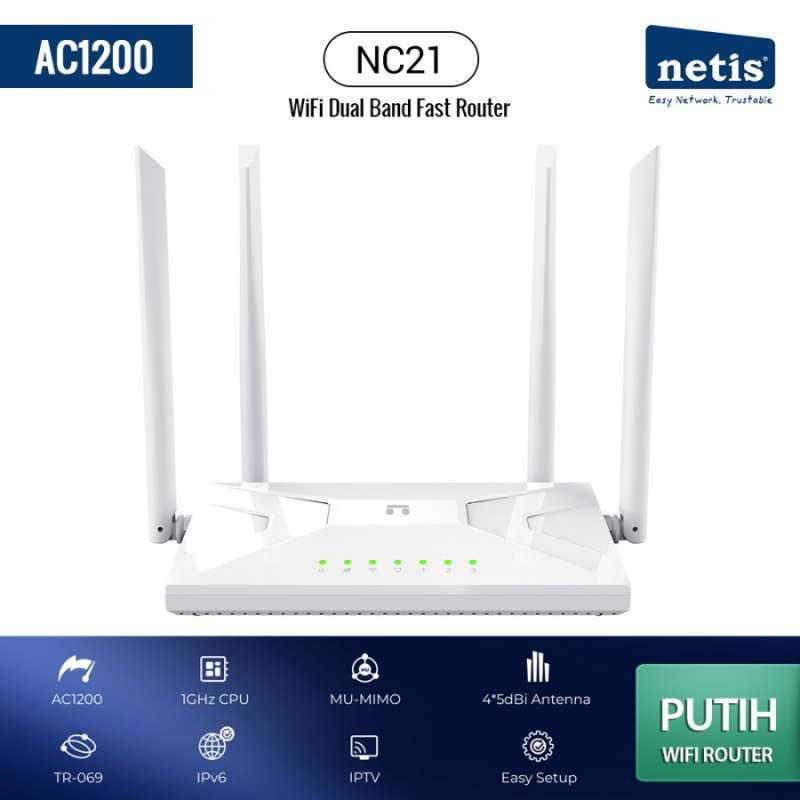 Jual Netis Nc21 Ac1200 Wireless Dual Band Router Di Seller Golden ...