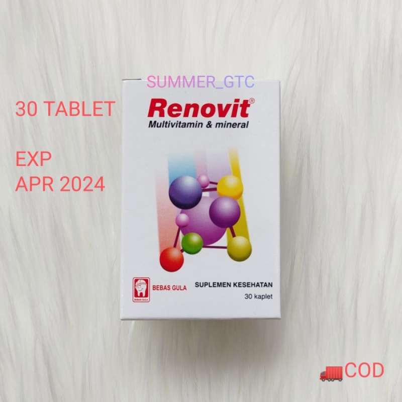 Promo renovit multivitamin mineral 30 tablet multivitamins minerals isi ...