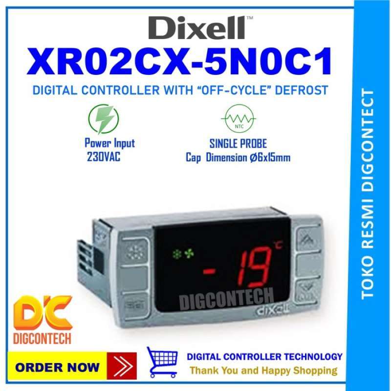 Dixell XR60CX-4N1F1 Refrigerator Thermostat Temperature Controller Gray