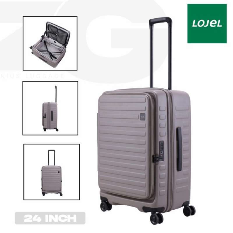 Promo koper 24 inch lojel original CUBO EXPAND TSA LOCK - gray original ...