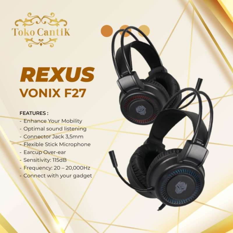 Headset Gaming Rexus Vonix F27 Single Jack Gaming Headset Series
