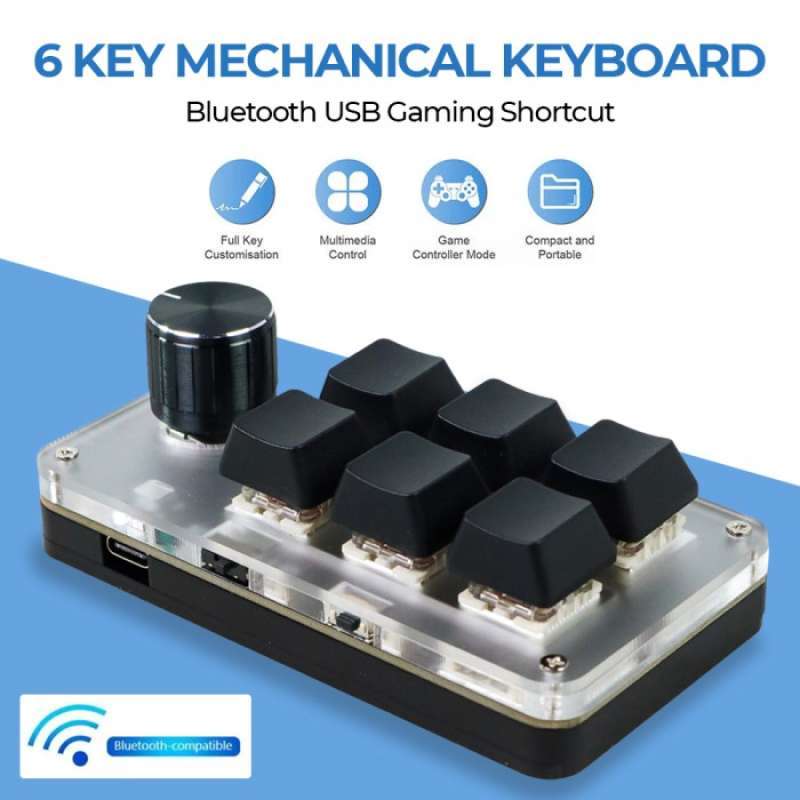 Promo 6 Key Mechanical Keyboard Bluetooth Usb Gaming Shortcut Vd6b ...