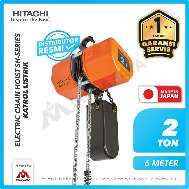 Jual HITACHI Electric Chain Hoist 2 Ton x 6 Meter 3F SH Series di