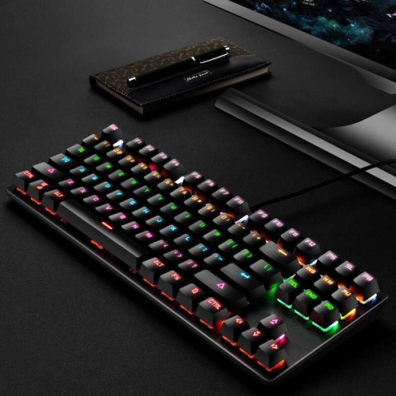Promo Keyboard Mekanik Gaming Laptop Pc 87 Key Backlight Switch Rgb