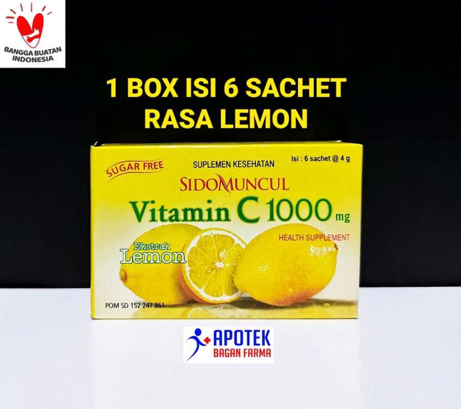 Jual VITAMIN C1000 SIDOMUNCUL RASA LEMON & JERUK SUPLEMEN KESEHATAN