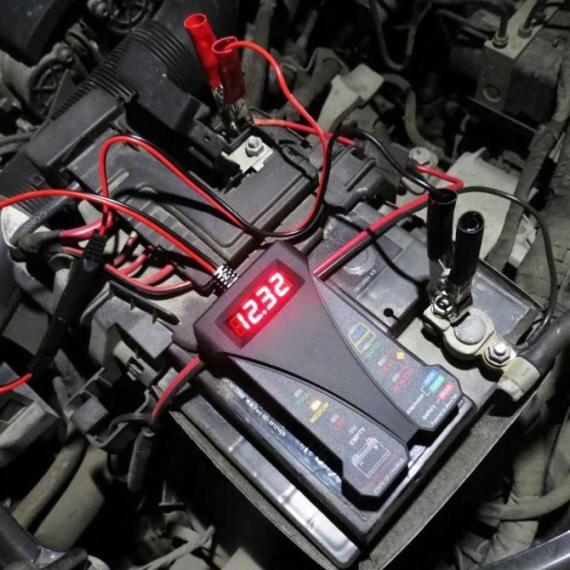 Promo Tester Tegangan Aki Accu Mobil Motor Digital Voltmeter Analyzer