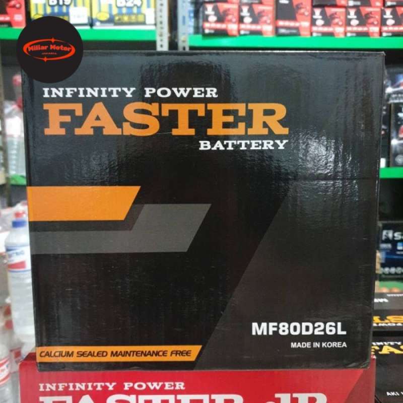 Jual Aki Kering Faster Mf 80d26l Ns70l Nx110-5l 12v 70ah Colt Diesel Hi