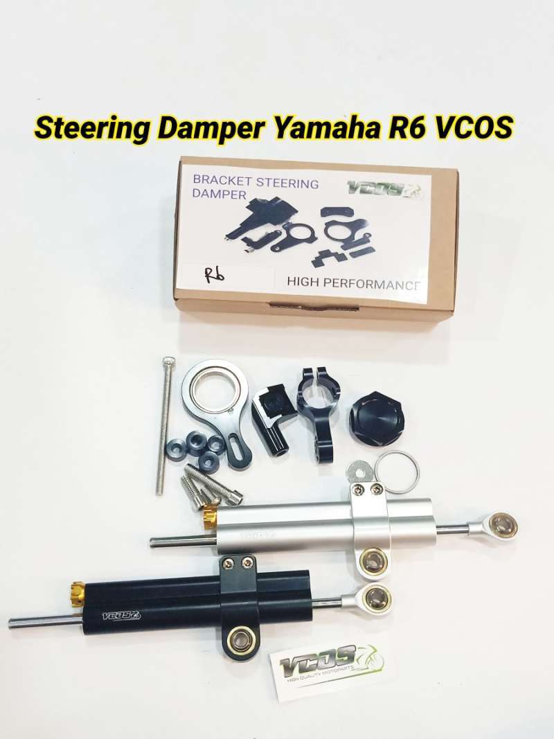 Jual Steering damper vcos yamaha R6 set bracket pnp stabilizer stang di ...