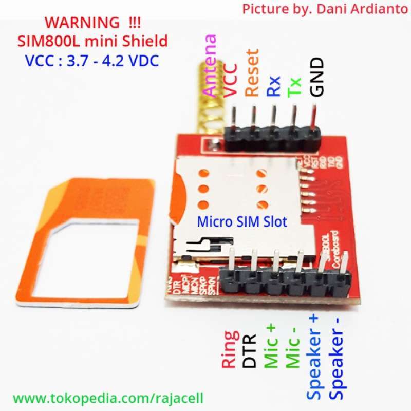 Promo SIM800L GSM GPRS MODULE FOR ARDUINO ( GSM GPRS SERIAL MODEM ...