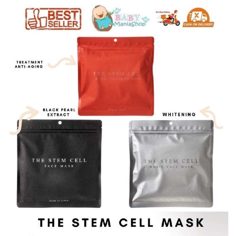 Jual The Stem Cell Face Mask Premium Niacinamide Retinol Japan - Black ...