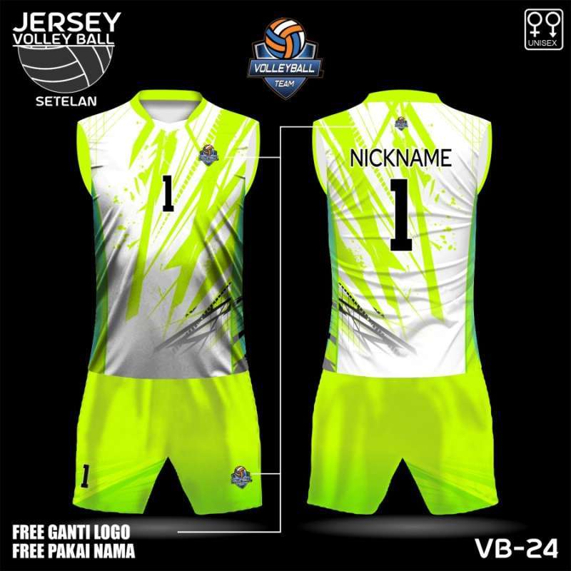 Setelan jersey voly singlet kaos volleyball baju olahraga voli