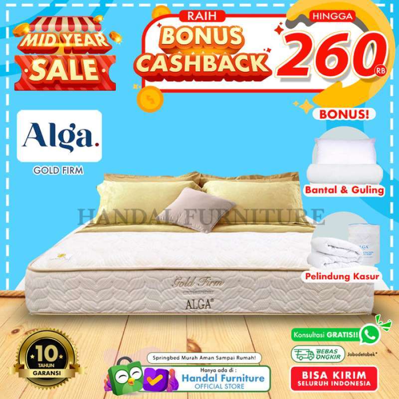 Promo Alga Hanya Kasur Spring Bed Gold Firm (Orthopedic) 120 X 200