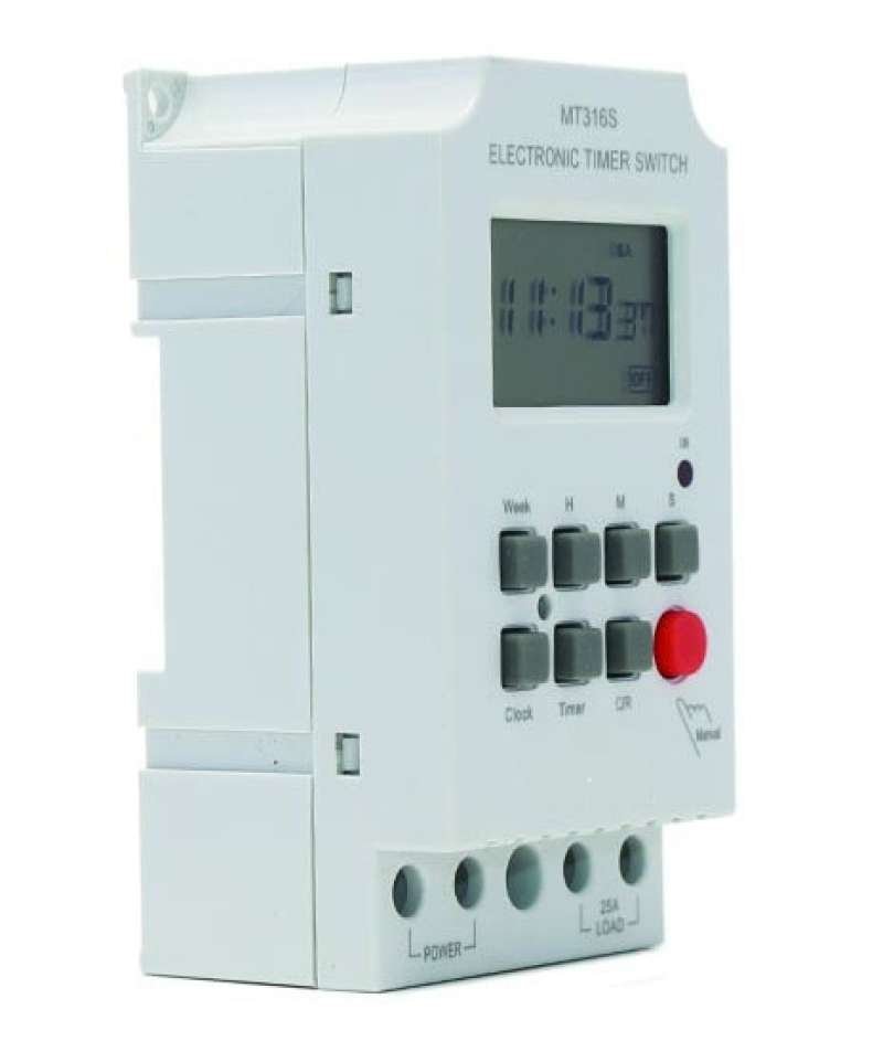 Promo Digital Timer Switch AC 220V 25A DIN Rail Auto On/Off Resolusi 1s ...