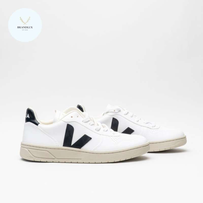 Veja V-10 Low Top Sneakers Logo Printed Tongue Men 100% Authentic