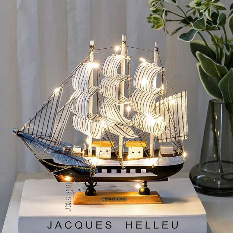 Promo Model Perahu Layar Kayu Kerajinan Ruang Tamu Kantor Kerajinan