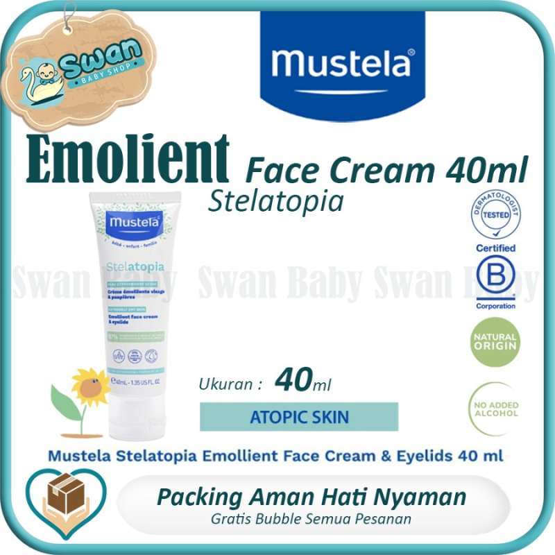 Emollient Balm Mustela Stelatopia Emollient Face Cream 40 Ml Jual