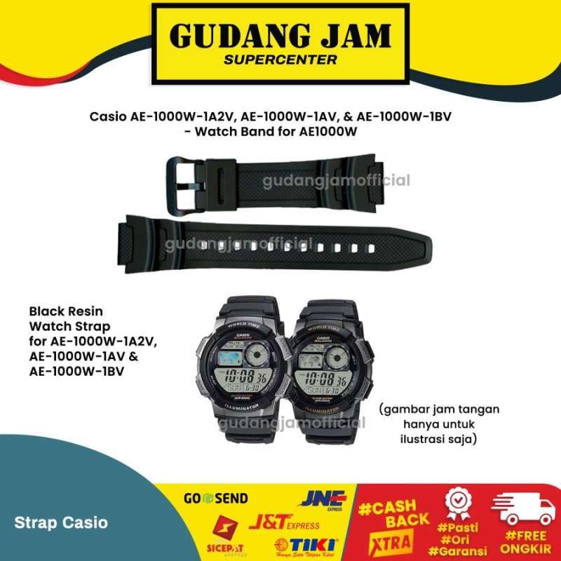 Tali Strap Casio AE 1000W AE1000W AE100 AE 1000 Band Watch Original
