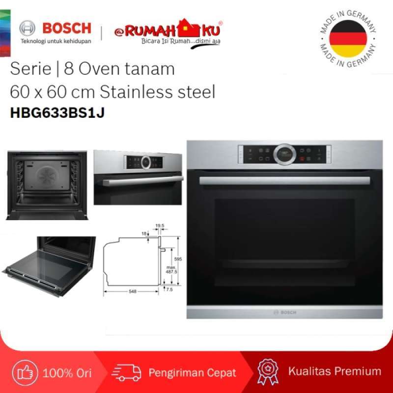 Bosch oven hbg633bs1j top